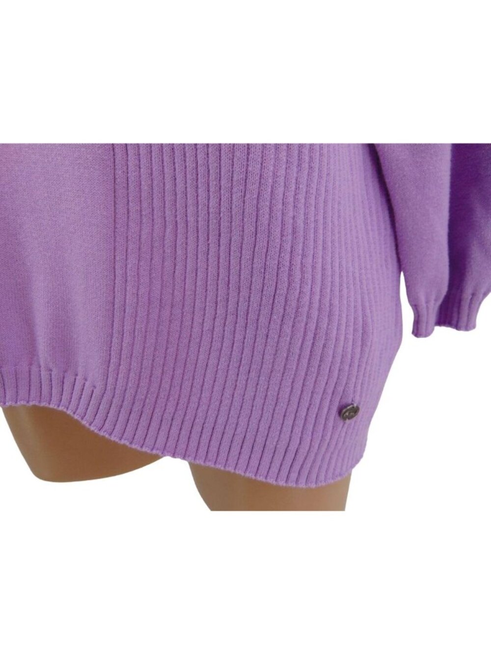 Cracked Wheat Women's Purple Ribbed V Neck Sweater XXL Cotton Golf Pickleball - Picture 5 of 14